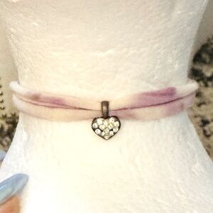 Spare Change Purple Tie Dye Choker Necklace